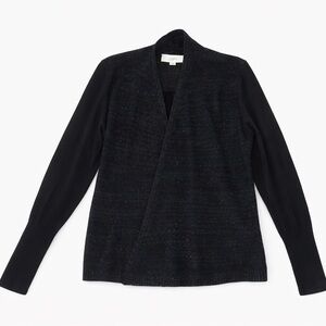 LOFT Classic Black Open-Front Cardigan